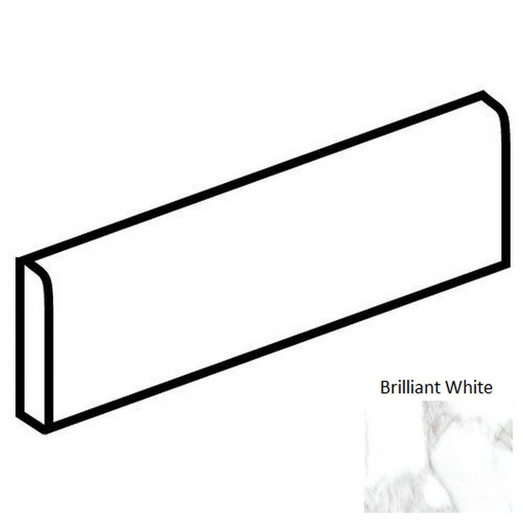 Daltile-Perpetuo-3-x-24-Rectified-Polished-Porcelain-Floor-Bullnose-Brilliant-White