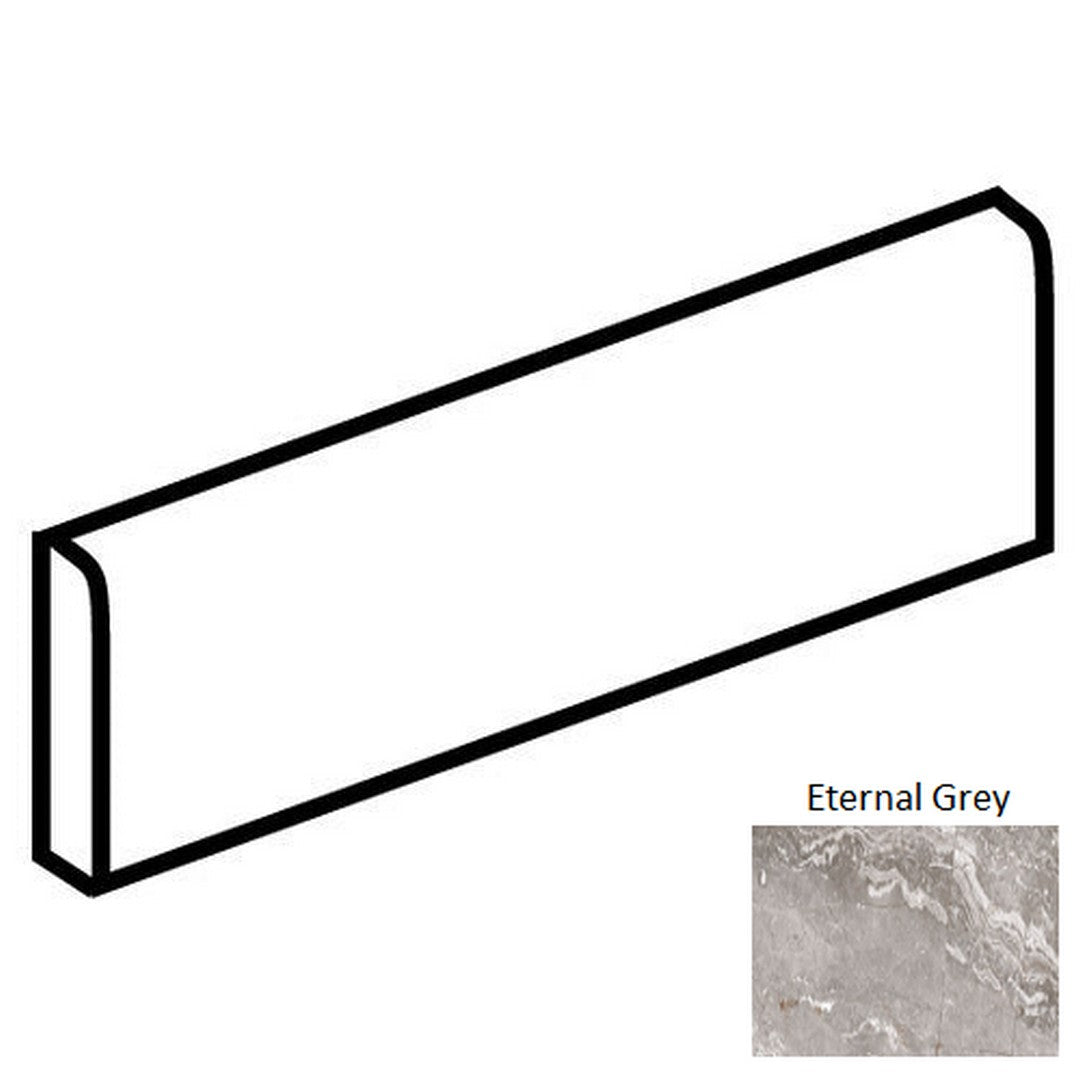 Daltile-Perpetuo-3-x-24-Rectified-Polished-Porcelain-Floor-Bullnose-Eternal-Grey