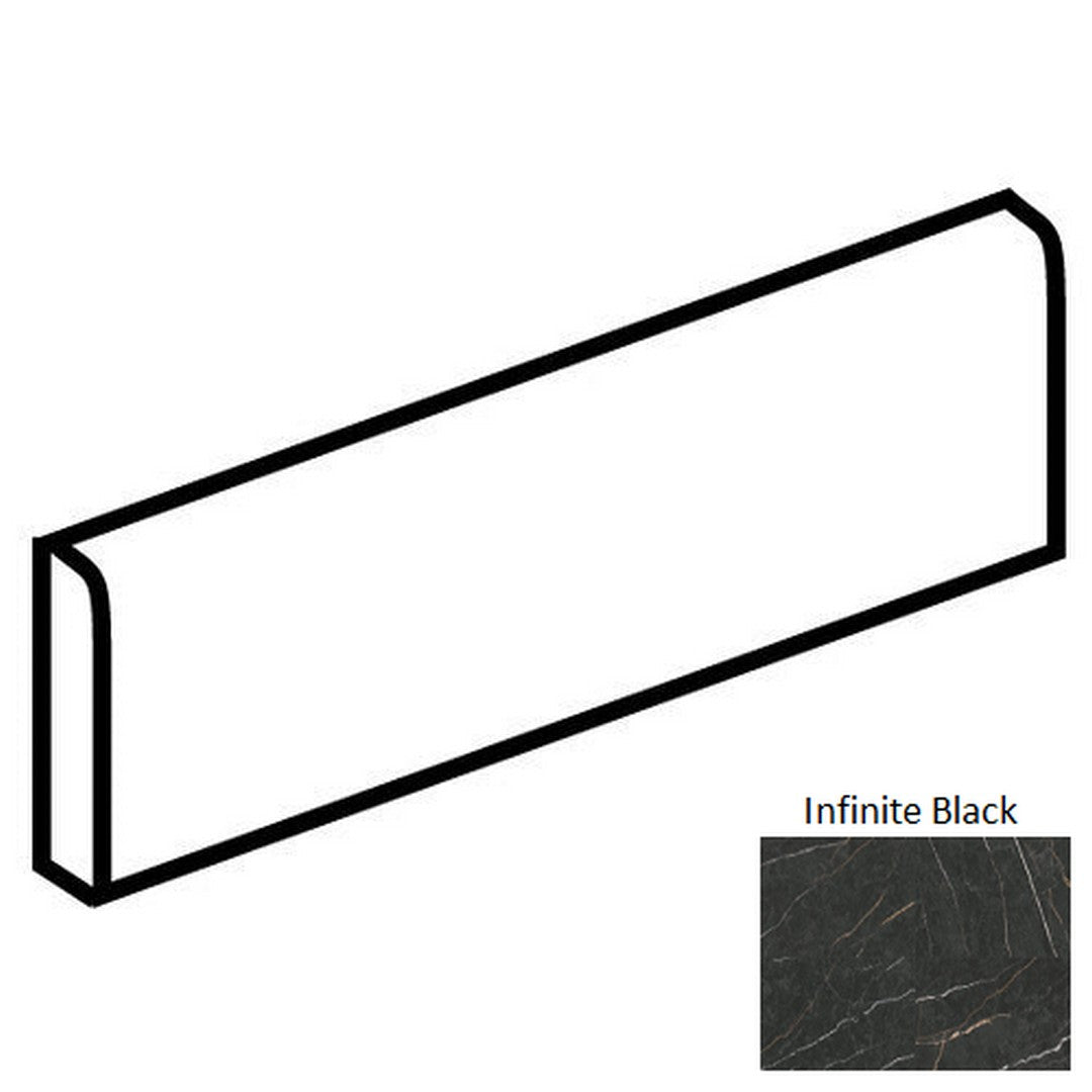 Daltile-Perpetuo-3-x-24-Rectified-Polished-Porcelain-Floor-Bullnose-Infinite-Black