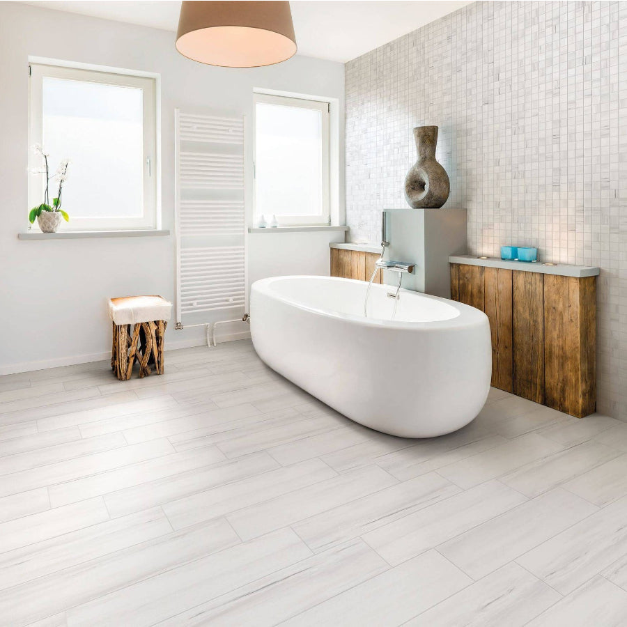 Happy Floors Paint Stone 12" x 12" Natural Porcelain 2" Mosaic