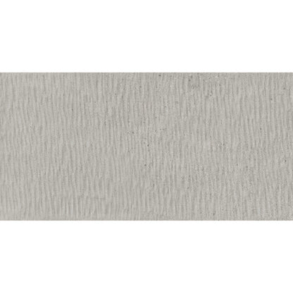 Happy Floors Phase 12" x 24" Rectified Natural Porcelain Deco Storm Tile, Grey, 12" x 24"
