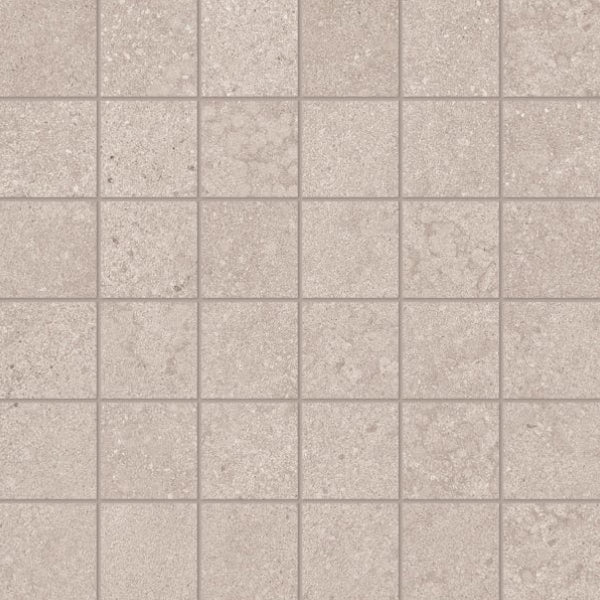 Happy Floors Phase 12" x 12" Interlocking Natural Porcelain 2" Mosaic, Ecru, 12" x 12"