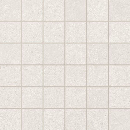 Happy Floors Phase 12" x 12" Interlocking Natural Porcelain 2" Mosaic, White, 12" x 12"
