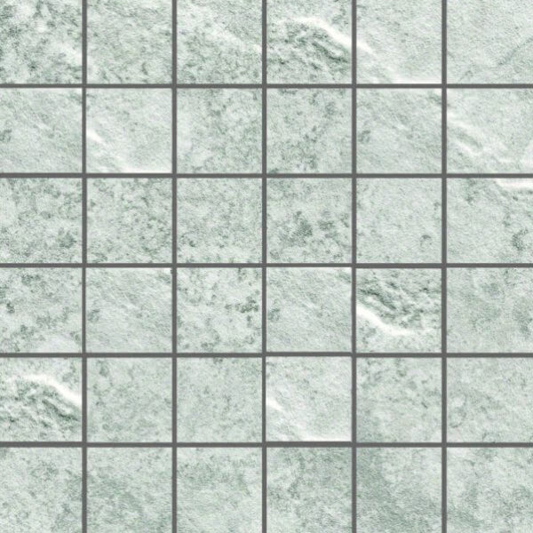 Happy Floors Phoenix 12" x 12" Natural Porcelain 2" Mosaic, Moon, 12" x 12"