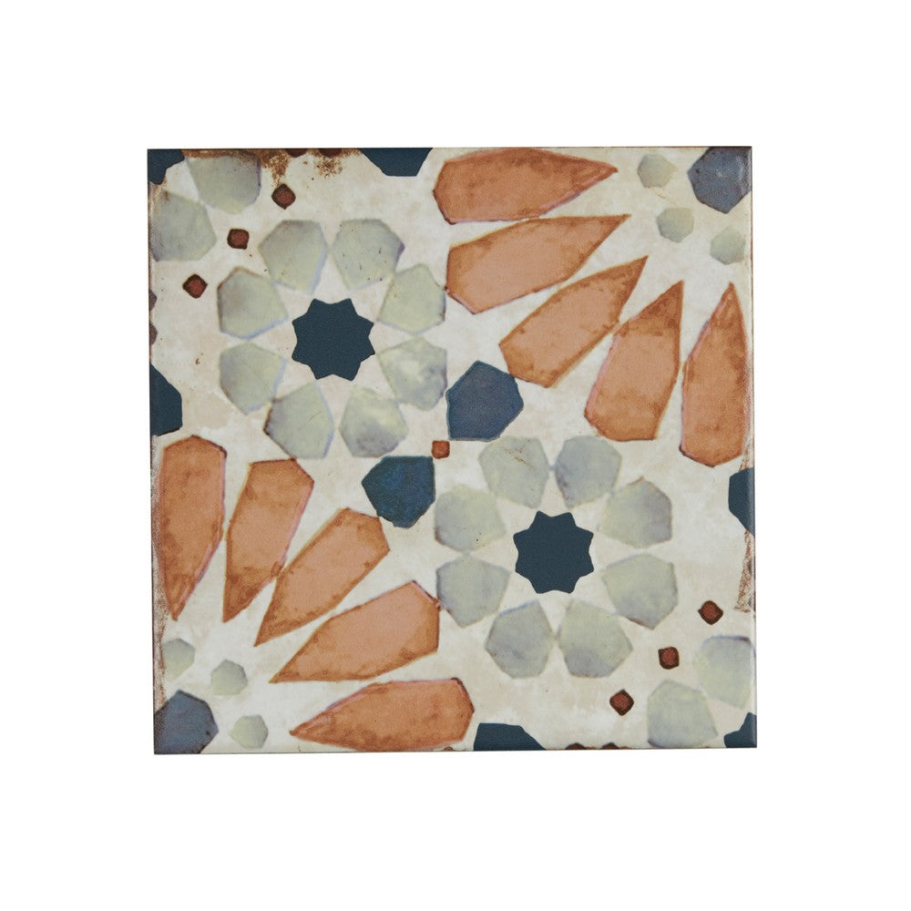 Lungarno Retrospectives 8" x 8" Pressed Matte Porcelain Floor Tile, Covent Garden pressed, 7.88" x 7.88"