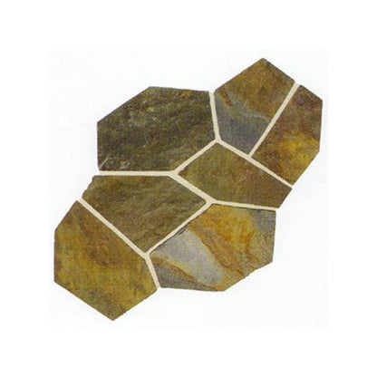 Daltile Slate 16" x RL Natural Stone Flagstone Pattern, Mongolian Spring, 5" x RL