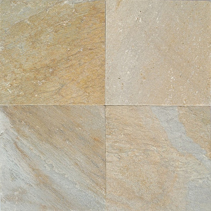 American Olean Stone Source 12" x 12" Cleft Slate Tile, Golden Sun, 12" x 12"