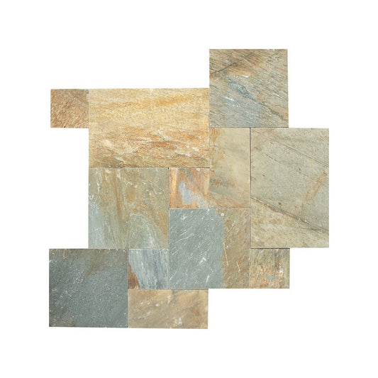 Daltile-Slate-8-x-RL-Natural-Cleft-Stone-Versaille-Pattern-Golden-Sun