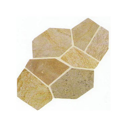 Daltile Slate 8" x RL Natural Cleft Stone Flagstone Pattern, Golden Sun, 8" x RL