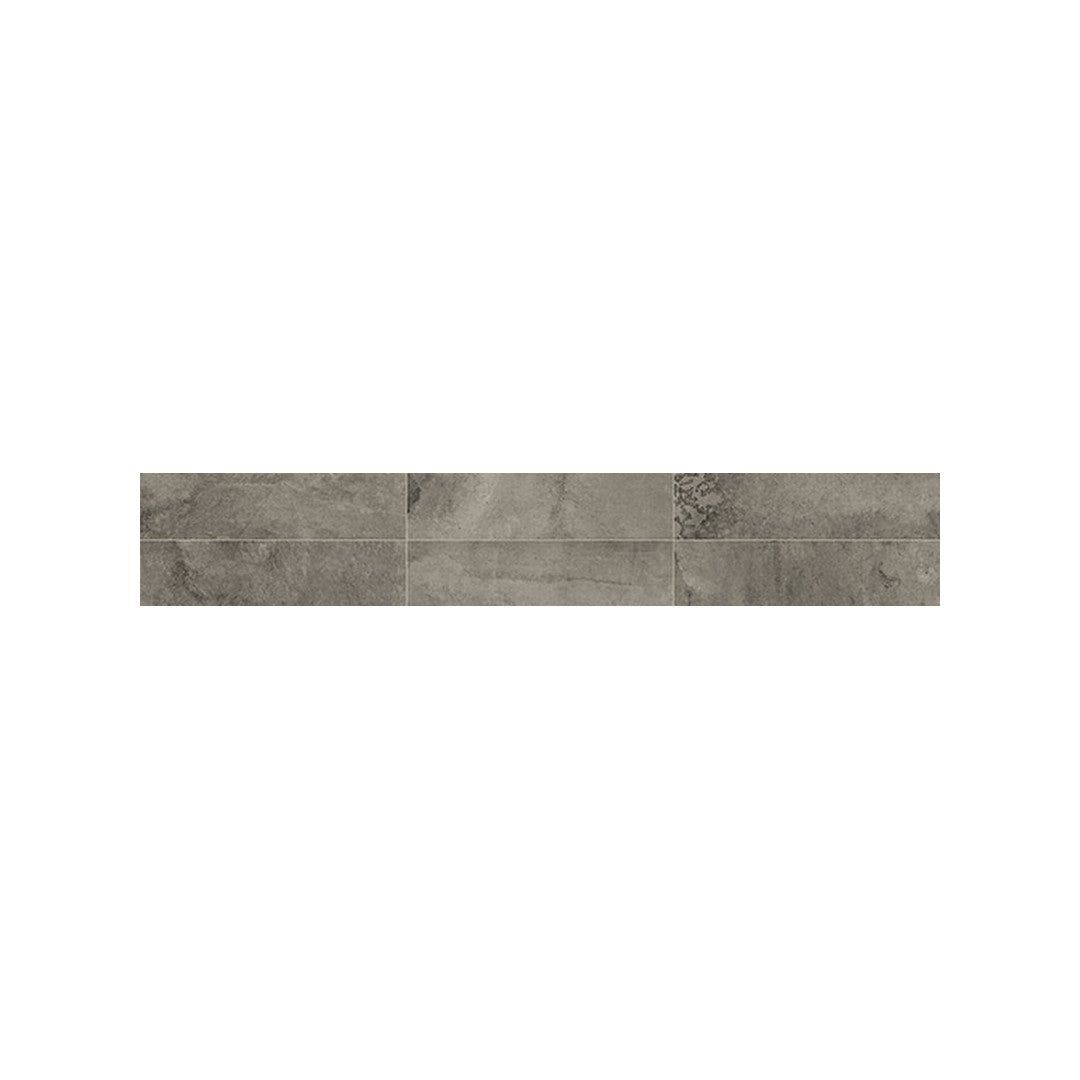 Daltile Slate Attache 6" x 24" Matte Porcelain Floor Tile, Meta Dark Gray, 6" x 24"