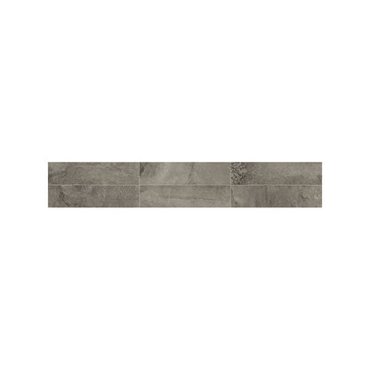 Daltile Slate Attache 6" x 24" Matte Porcelain Floor Tile, Meta Dark Gray, 6" x 24"