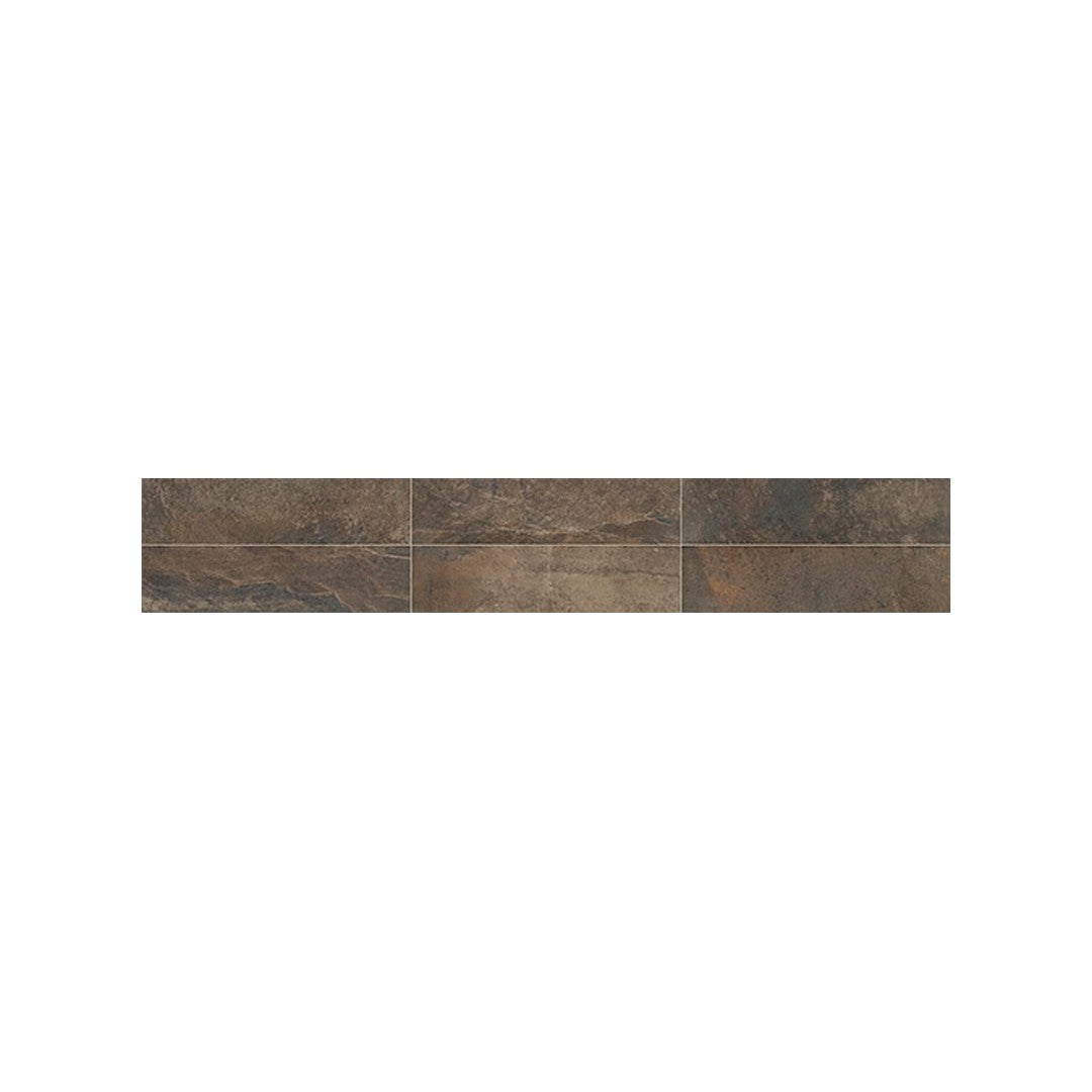 Daltile Slate Attache 6" x 24" Matte Porcelain Floor Tile, Multi Brown, 6" x 24"