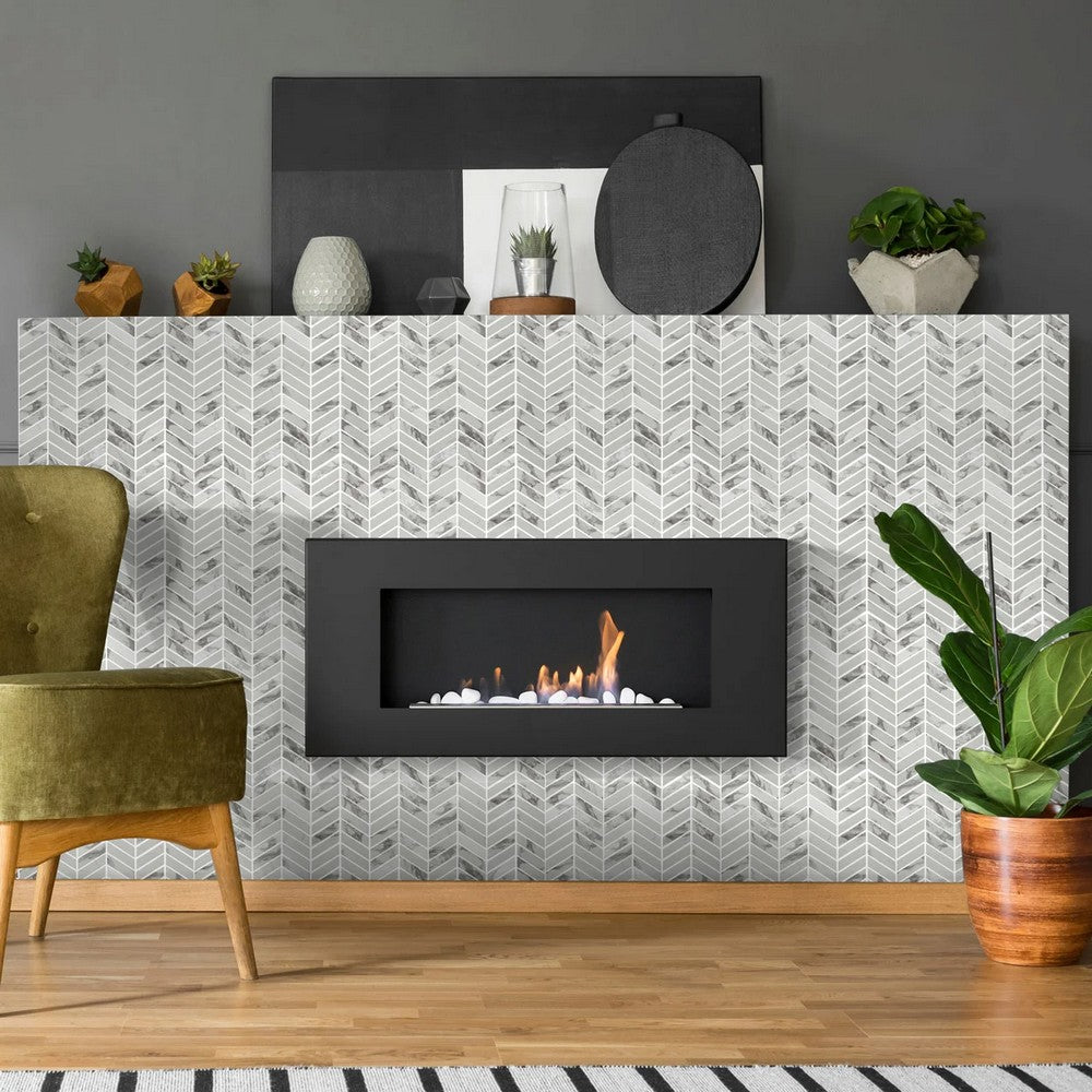 Lungarno-Simple-Stone-11.02-x-12.24-Pressed-Glass-Chevron-Mosaic-Bianco-Chevron