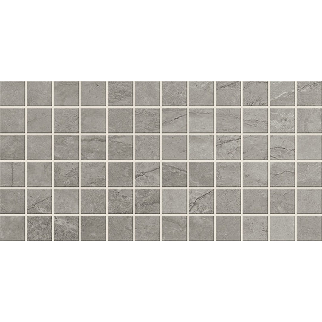 American Olean Stone Theory 12" x 24" Matte Porcelain 2" Square Mosaic, Formation, 12" x 24"