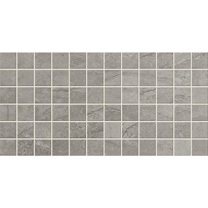 American Olean Stone Theory 12" x 24" Matte Porcelain 2" Square Mosaic, Formation, 12" x 24"