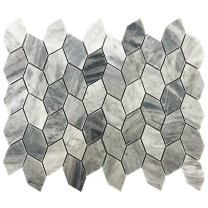 Ottimo Stonevine 13" x 14.96" Honed Stone Mosaic, Grey, 12" x 12"
