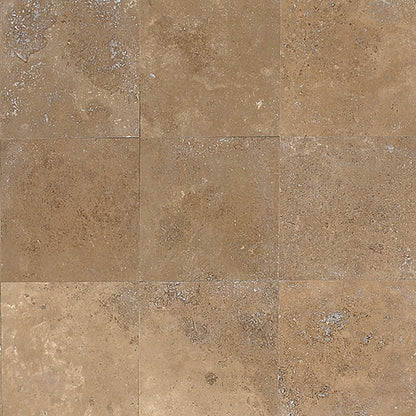 American Olean Stone Source 18" x 18" Honed Travertine Tile, Noce, 18" x 18"