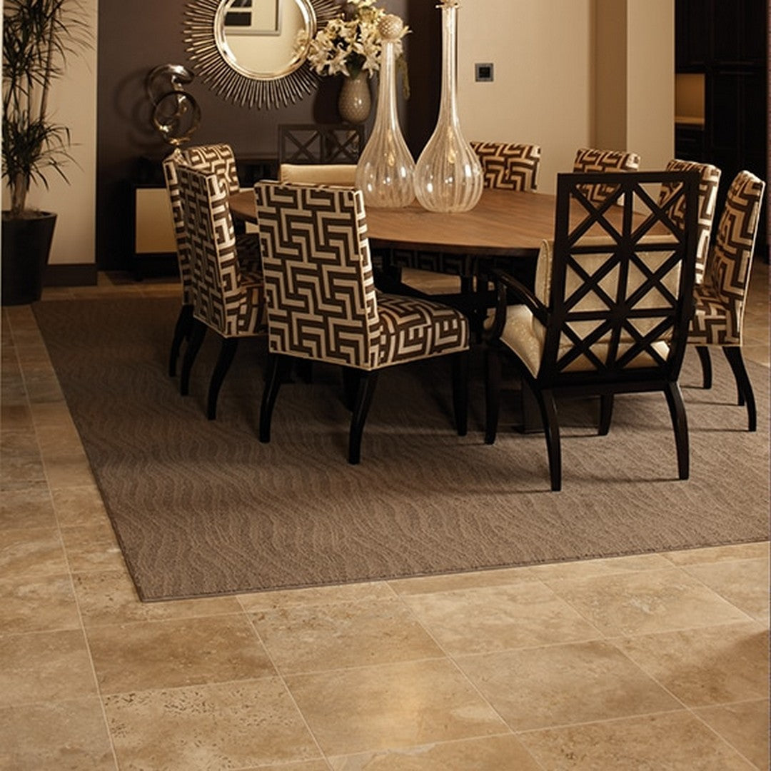 American Olean Stone Source 12" x 12" Honed Travertine Tile