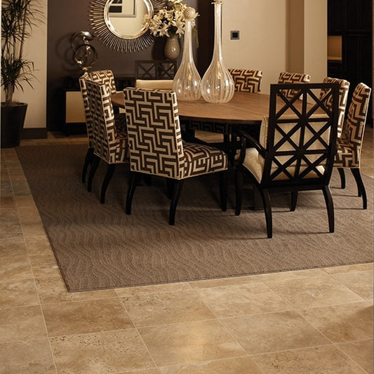 American Olean Stone Source 12" x 12" Honed Travertine Tile