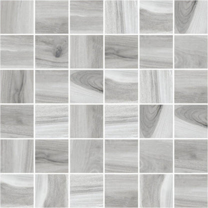 Happy Floors Tasmania 12" x 12" Interlocking Natural Porcelain 2" Mosaic, Hail, 12" x 12"