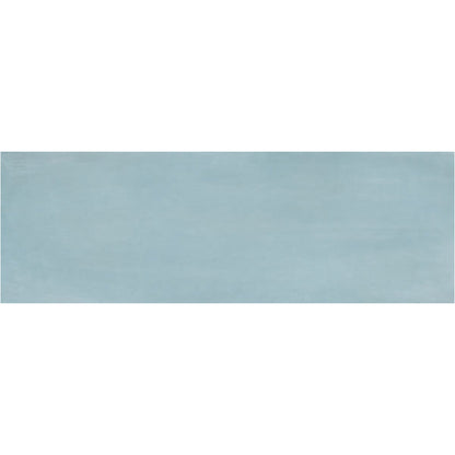 Happy Floors Titan 4" x 12" Pressed Glossy Ceramic Deco Edge Touch Wall Tile, Aqua, 4" x 12"