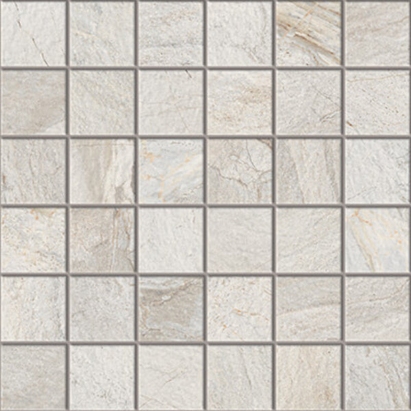 Happy Floors Utah 12" x 12" Natural Porcelain 2" Mosaic, Glacier, 12" x 12"