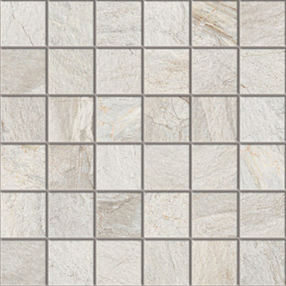 Happy Floors Utah 12" x 12" Natural Porcelain 2" Mosaic, Glacier, 12" x 12"