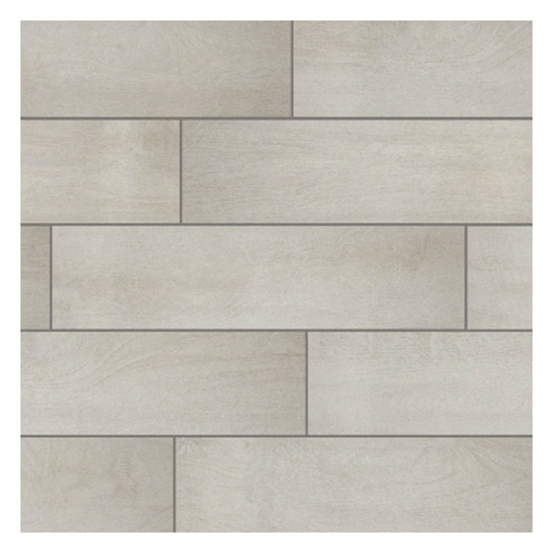 Daltile Platinum 6" x 24" Matte Porcelain Floor Tile, White, 6.06" x 23.78"