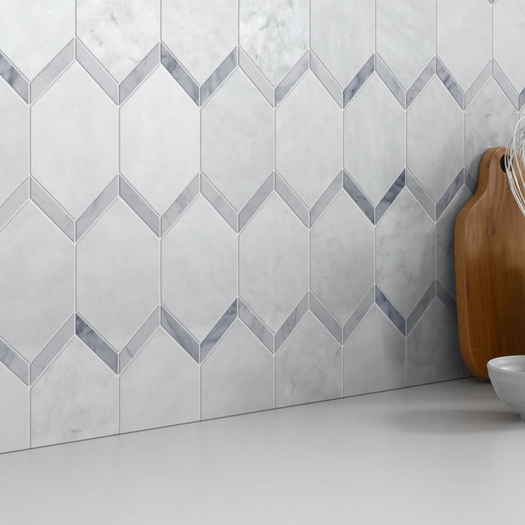 Emser-Intrigue-11-x-15-Rectified-Polished-Picket-Stone-&-Glass-Mosaic-Picket-Marble