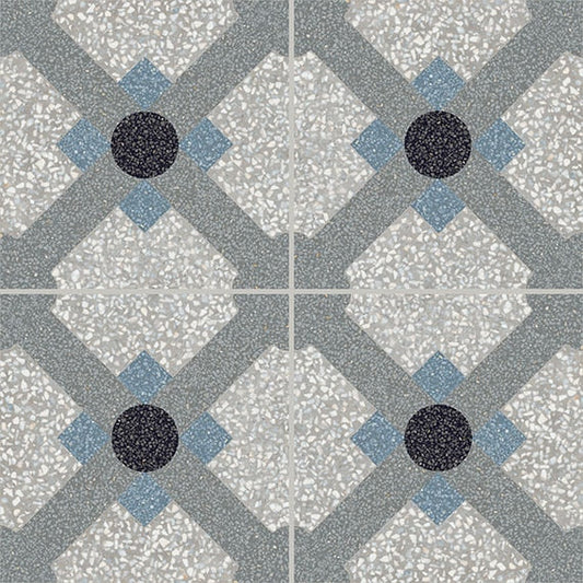 Marazzi D_Segni Terrazzo 8" x 8" Chalet Deco Matte Porcelain Tile, Chalet, 7.88" x 7.88"