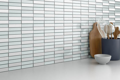 Emser Illumina 12" x 12" Glossy Stone & Glass Mosaic, Shimmer, 11.73" x 11.73"